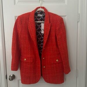 Zara: Orange Blazer (Brand new - Half OFF!)